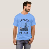 Modern Daddy Vater Captain Vater Black T-Shirt (Vorne ganz)