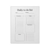 Modern Daily To-Do List Notepad Notizblock (Rotiert)