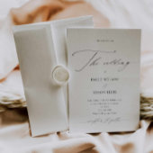 Modern Dainty Calligraphy Wedding Invitation Einladung