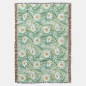 Modern Daisy Flowers Winter Decke (Vorderseite Vertikal)