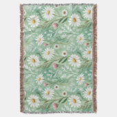 Modern Daisy Flowers Winter Decke (Vorderseite Vertikal)