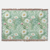 Modern Daisy Flowers Winter Decke (Vorderseite)