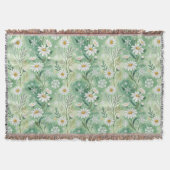 Modern Daisy Flowers Winter Decke (Vorderseite)