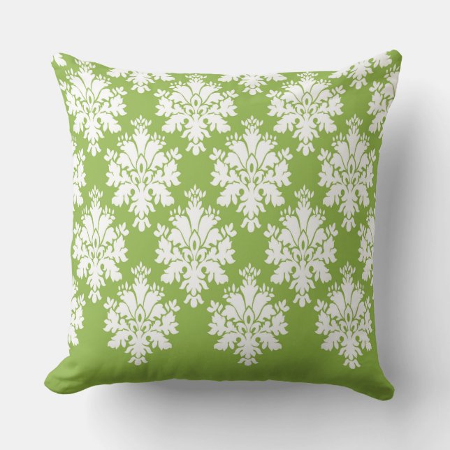 Modern Damask Muster Pillow Green 3 - CH9 Kissen (Vorderseite)