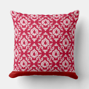 Modern Damask Muster Pillow Red 2 - CH9 Kissen