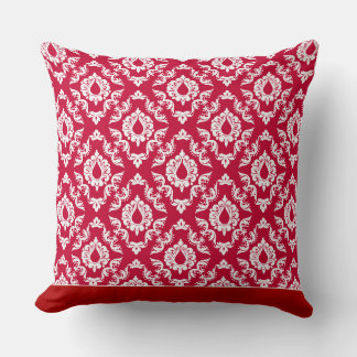 Modern Damask Muster Pillow Red 2 - CH9 Kissen
