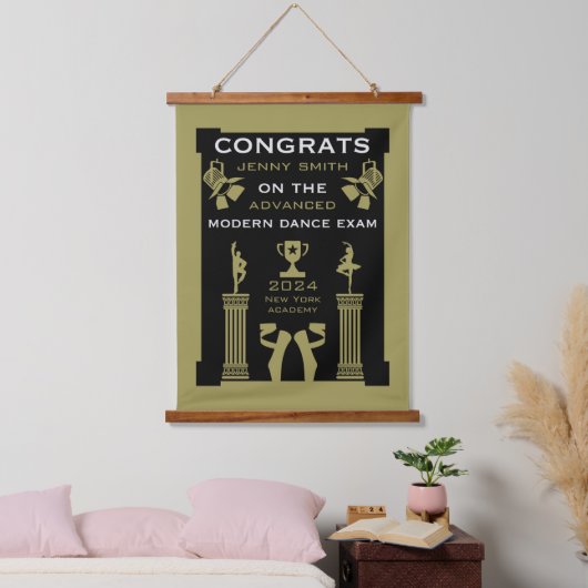 Modern Dance gratuliert Wandteppich Mit Holzrahmen (Schlafzimmer)