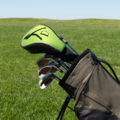 Modern Dance Green Initial Golf Headcover (In SItu)