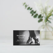 Modern Dance Instructor Business Card Visitenkarte (Stehend Vorderseite)