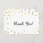 MODERN DANK IHNEN glamourösen Luxus Gold Konfetti Dankeskarte (Vorne/Hinten)