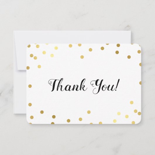 MODERN DANK IHNEN glamourösen Luxus Gold Konfetti Dankeskarte (Vorderseite)