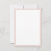 MODERN DANK IHNEN KUNDEN niedliches Rosa blutrot e Dankeskarte (Rückseite)