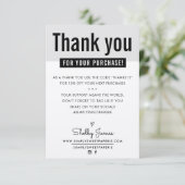 MODERN DANK IHRER Kunden niedliche schwarze Krawat Dankeskarte (Stehend Vorderseite)