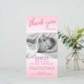 Modern danke Baby-Duschen-Mädchen, das Rosa | FOTO (Stehend Vorderseite)