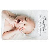 Modern Danke, Baby Foto Geschenke Keepake Magnet (Horizontal)