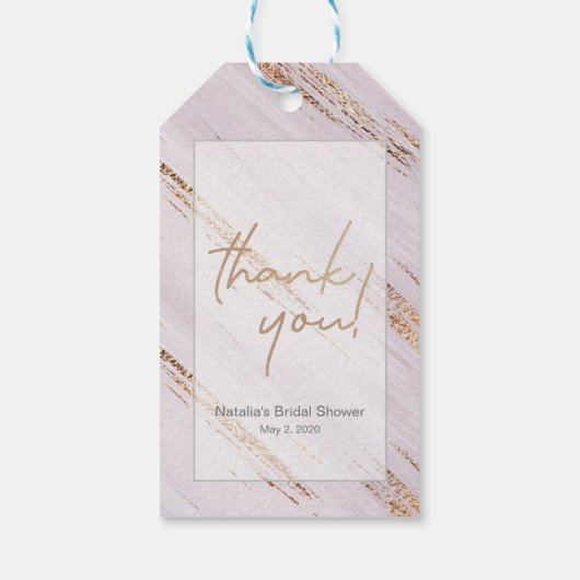 Modern Danke Brautparty Geschenkanhänger (Rückseite)