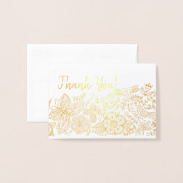 Modern Danke! Butterfly Birds Hearts Filigree Folienkarte