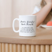 Modern danke, dass du meine Eltern warst Kaffeetasse