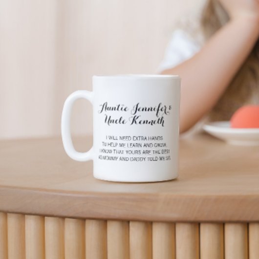 Modern danke, dass du meine Eltern warst Kaffeetasse