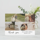 Modern Danke, dass Sie Script Wedding Foto (Stehend Vorderseite)