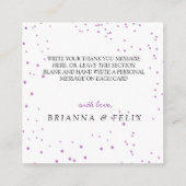 modern danke Hochzeit Rose danke Karte (Rückseite)