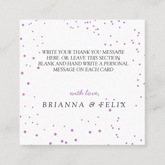 modern danke Hochzeit Rose danke Karte (Rückseite)