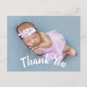 Modern danke Ihnen Baby Birth Ankündigung Postcard Postkarte