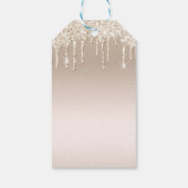 modern danke Ihnen süße 16 goldtropfende Glitzer Geschenkanhänger (Rückseite)