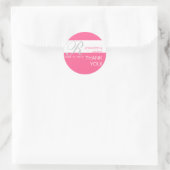 Modern Danke, Monogram Wedding Stickers (Tasche)