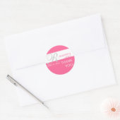Modern Danke, Monogram Wedding Stickers (Umschlag)