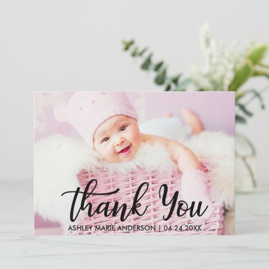 Modern danke neues Baby (Stehend Vorderseite)