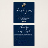 Modern Danke Schmuck Care Card mit Logo (Vorne & Hinten)