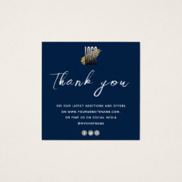 Modern Danke Schmuck Care Card mit Logo