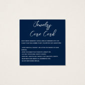 Modern Danke Schmuck Care Card mit Logo (Rückseite)