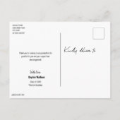 Modern Danke, School Foto Abschluss Ankündigungspostkarte (Rückseite)