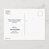 Modern Danke, School Foto Abschluss Ankündigungspostkarte (Rückseite)