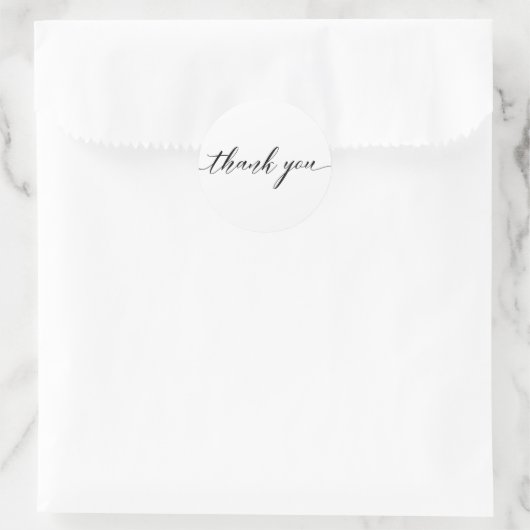 Modern Danke, Script Calligraphy Sticker (Tasche)