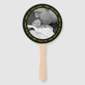 Modern Dankeschön Black Yellow Website QR Code Fot Fächer (Rückseite)