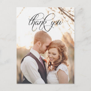 Modern Dankeschön Card, kundenspezifisches Foto Postkarte