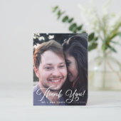 Modern Dankeschön Foto Postkarte (Stehend Vorderseite)