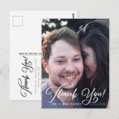 Modern Dankeschön Foto Postkarte (Vorne/Hinten)