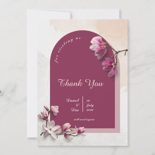 Modern Dankeschön Karte (Vorderseite)