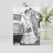 Modern Dankeschön Karte mit Bild (Stehend Vorderseite)