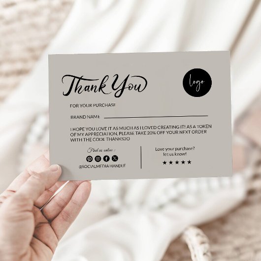 Modern Dankeschön-Vorlage Dankeskarte