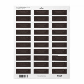 Modern Dark Brown Chic Wedding Return Address (Vorne)