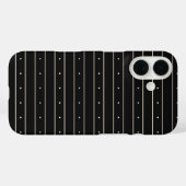 Modern Dark Gothic Pinstripe Lines And Polka Dots Case-Mate iPhone Hülle (Rückseite (Horizontal))