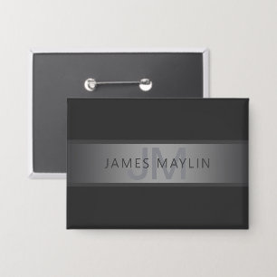 Modern Dark Gray Farbverlauf Name oder Firmenname Button