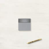 Modern Dark Gray Farbverlauf Name oder Firmenname Post-it Klebezettel (Auf Schreibtisch)