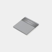 Modern Dark Gray Farbverlauf Name oder Firmenname Post-it Klebezettel (angewinkelt)
