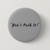 Modern Dark Gray Solid Customizable Round Button (Vorderseite)